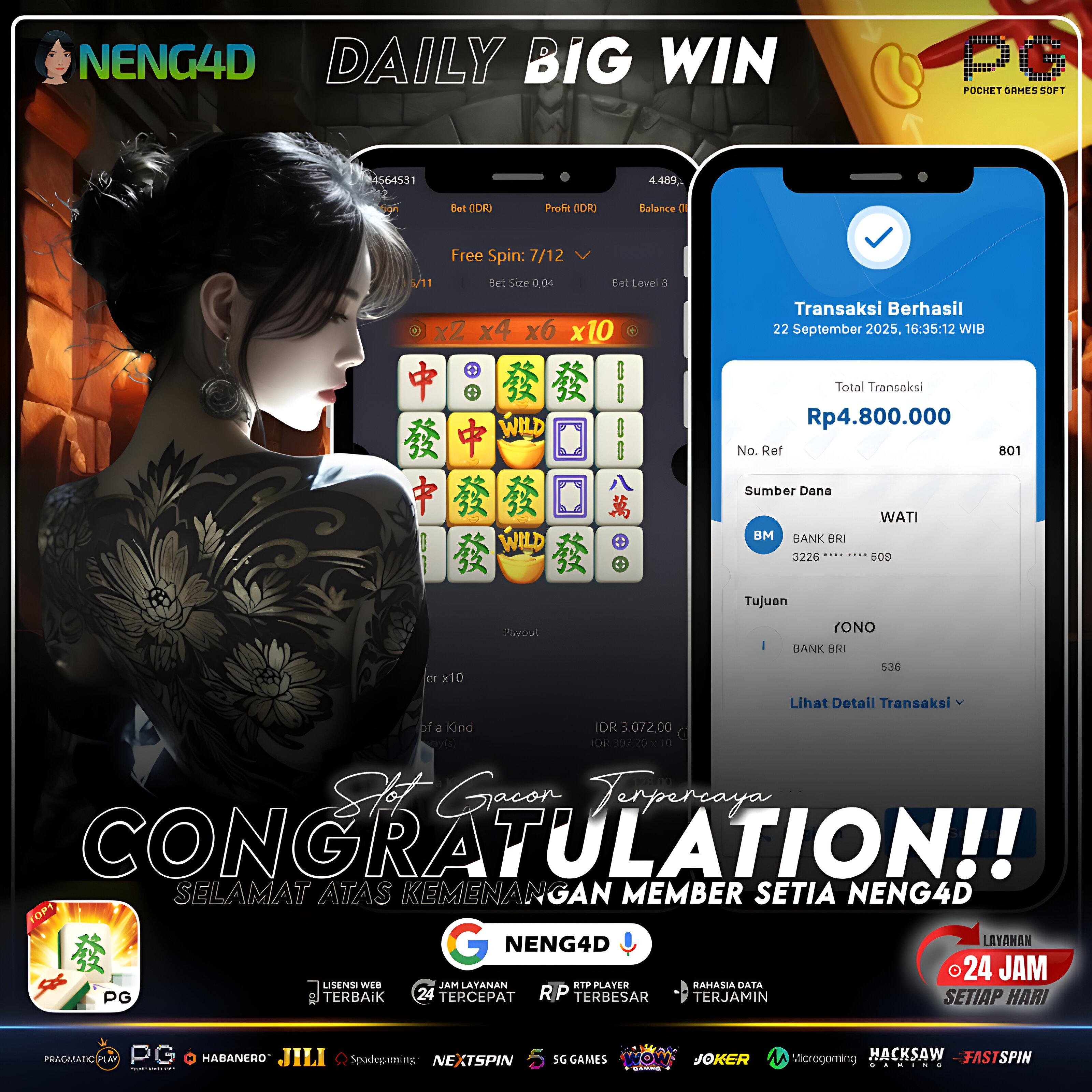 PG SOFT - JACKPOT SLOT MAHJONG WAYS Rp.4.000.000