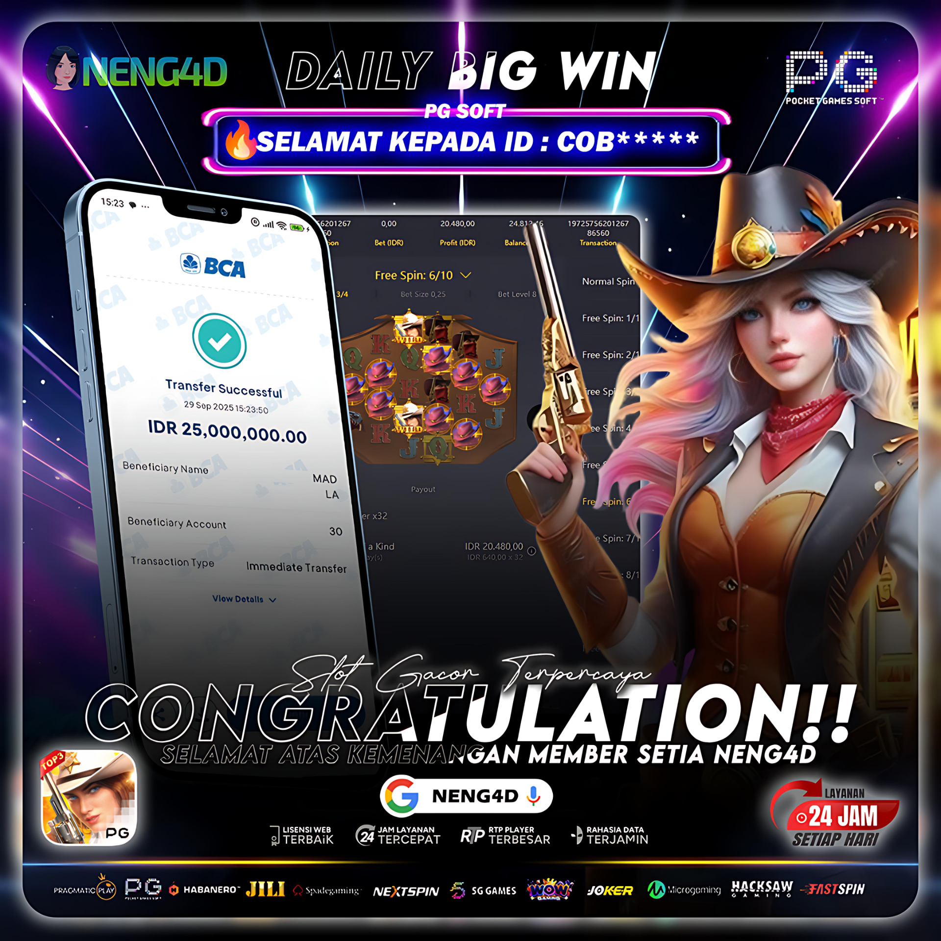 PG SOFT - WILD BOUNTY SHOWDOWN Rp.25.000.000