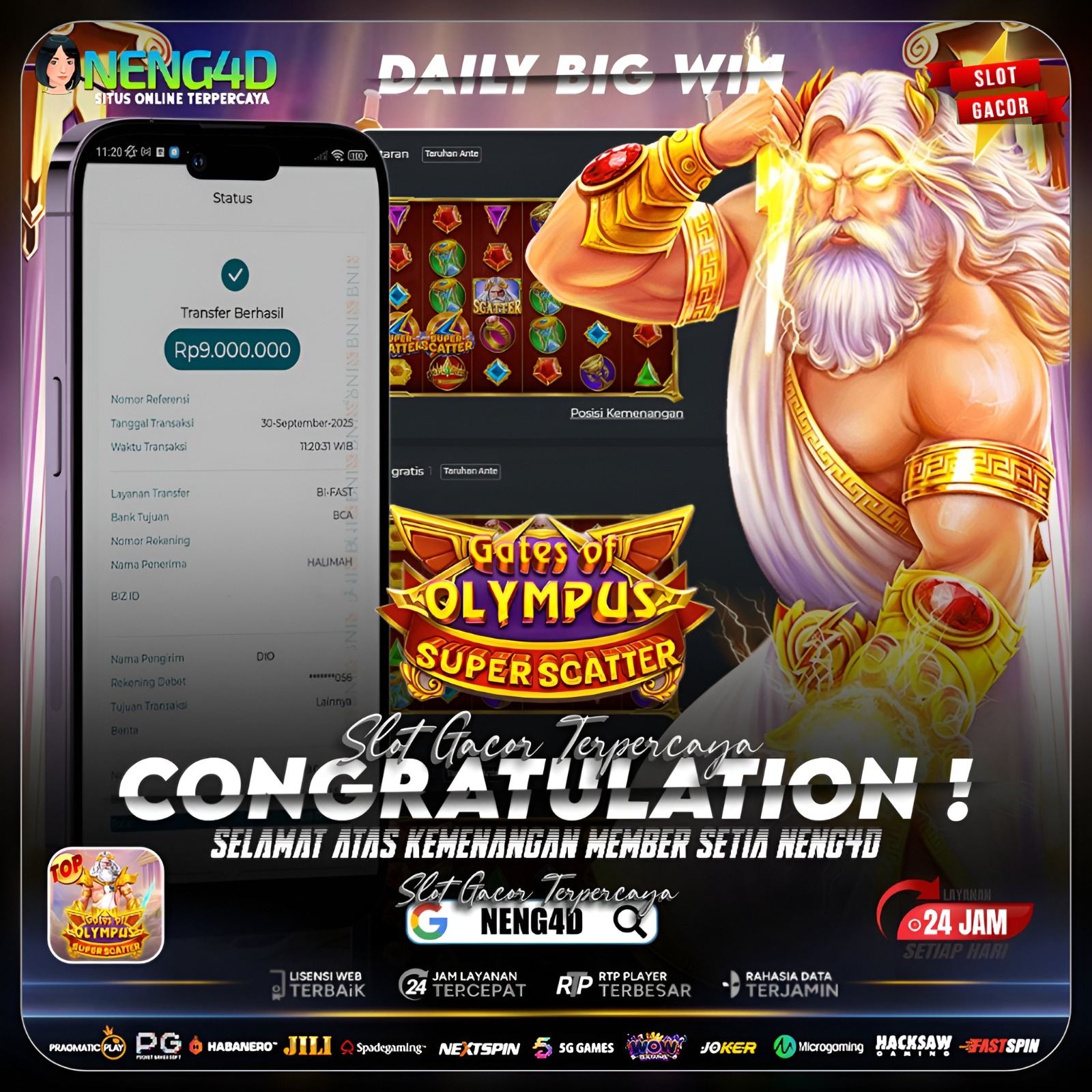 PETIR BAWA CUAN DI GATE OF OLYMPUS SUPER SCATTER