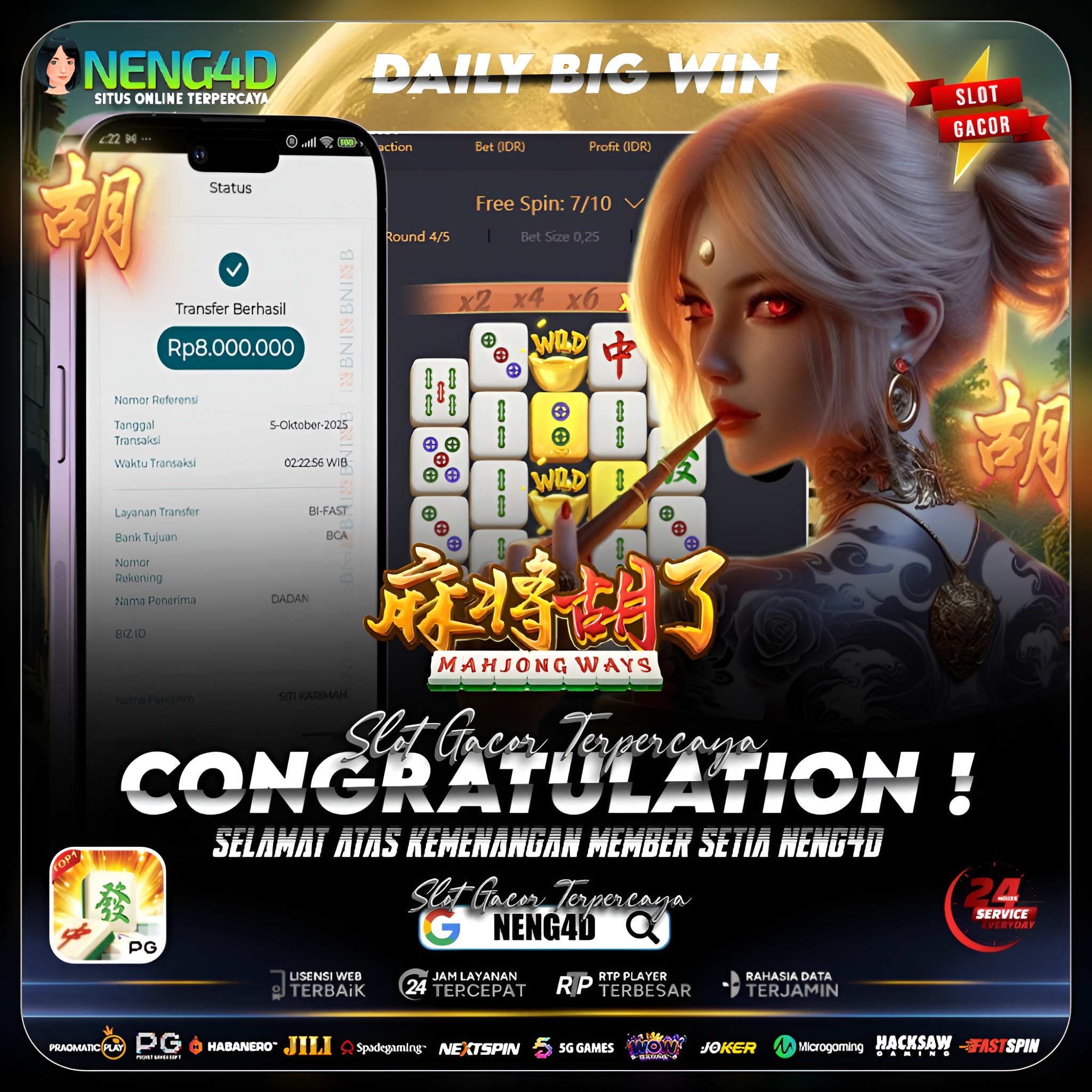 KEMENANGAN GEMILANG MEMBER SETIA NENG4D DI MAHJONG WAYS PG SOFT