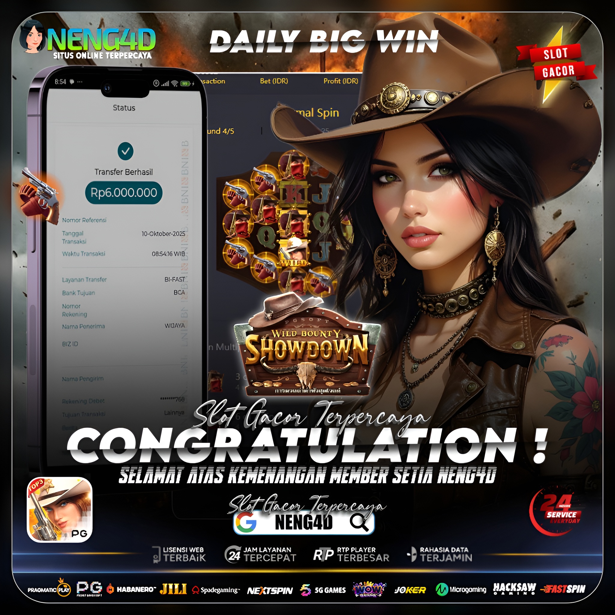 DUEL PANAS DI PADANG PASIR! MEMBER NENG4D GONDOL 6 JUTA DI WILD BOUNTY SHOWDOWN!