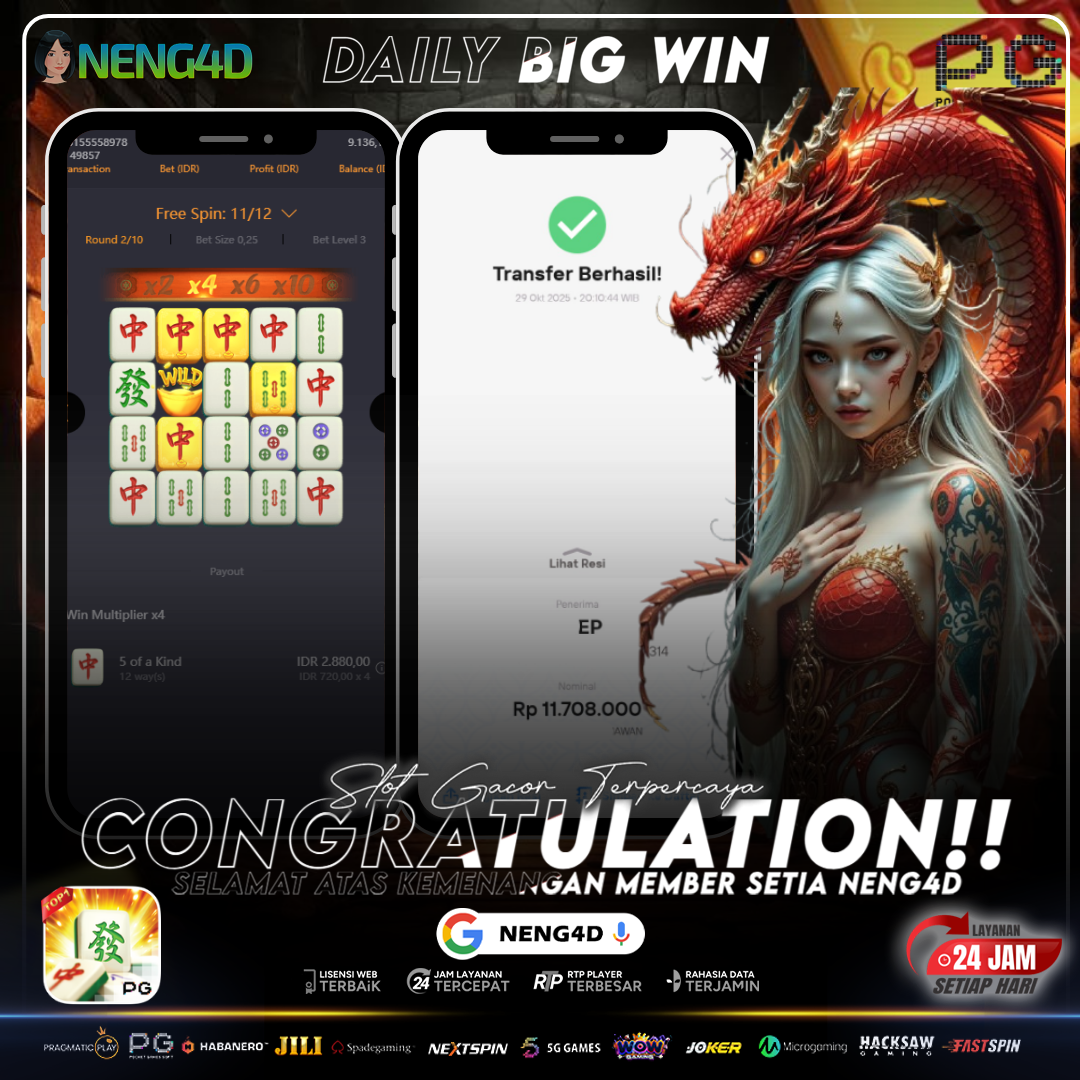 MEMBER SETIA NENG4D RAIH KEMENANGAN 11 JUTA DI MAHJONG WAYS PG SOFT