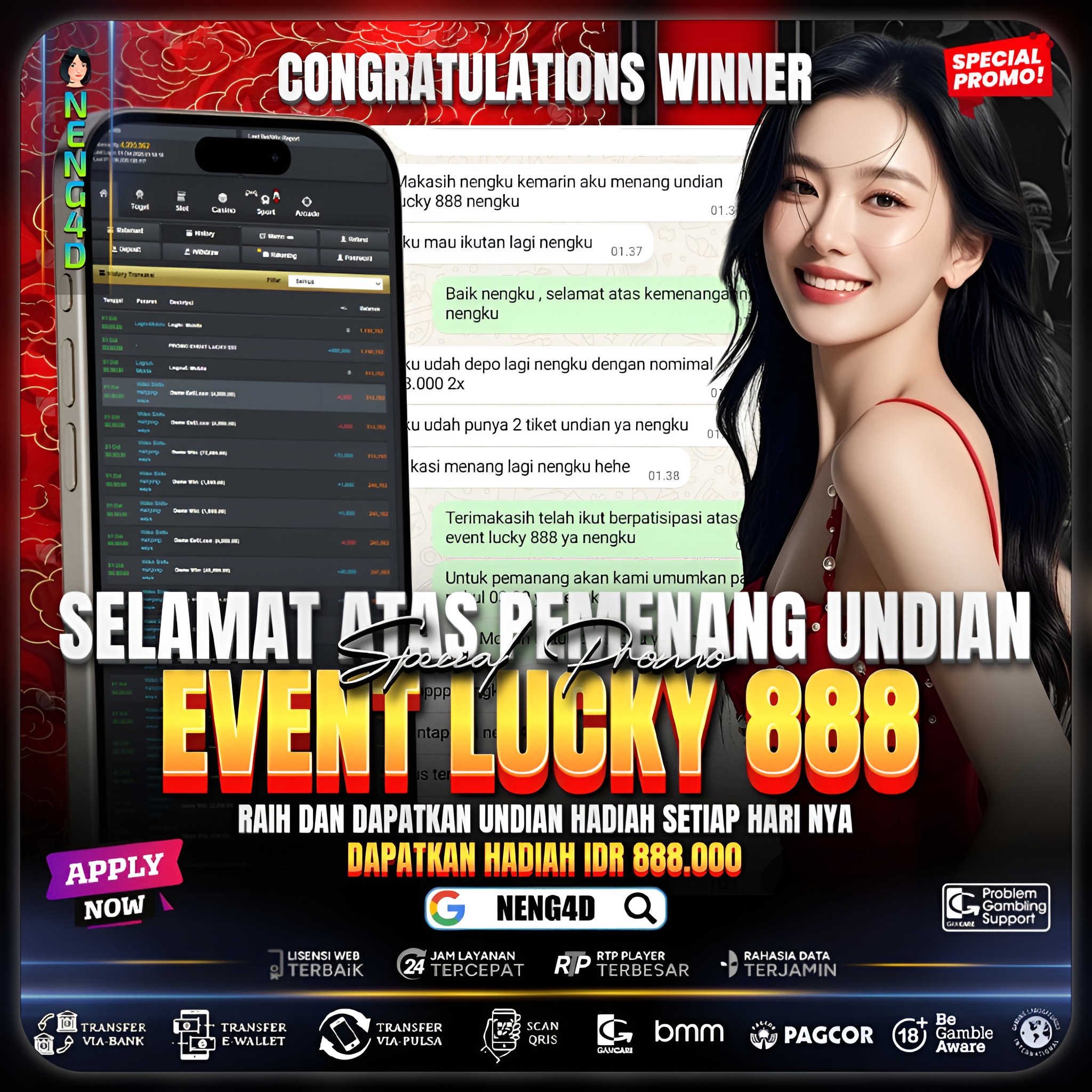 CONGRATULATION MEMBER SETIA NENG4D