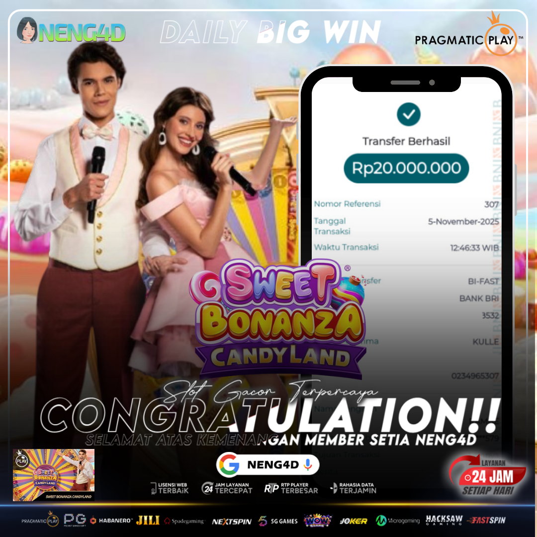 "Kemenangan Manis Member Setia NENG4D di Sweet Bonanza Candyland"