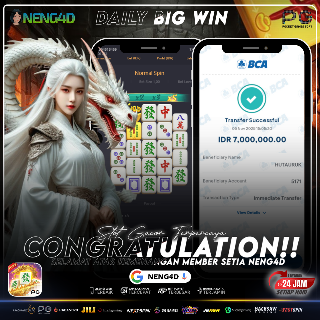 Ledakan Hoki Dahsyat! Mahjong Ways 2 Hadirkan Jackpot 7 Juta untuk Member Setia NENG4D