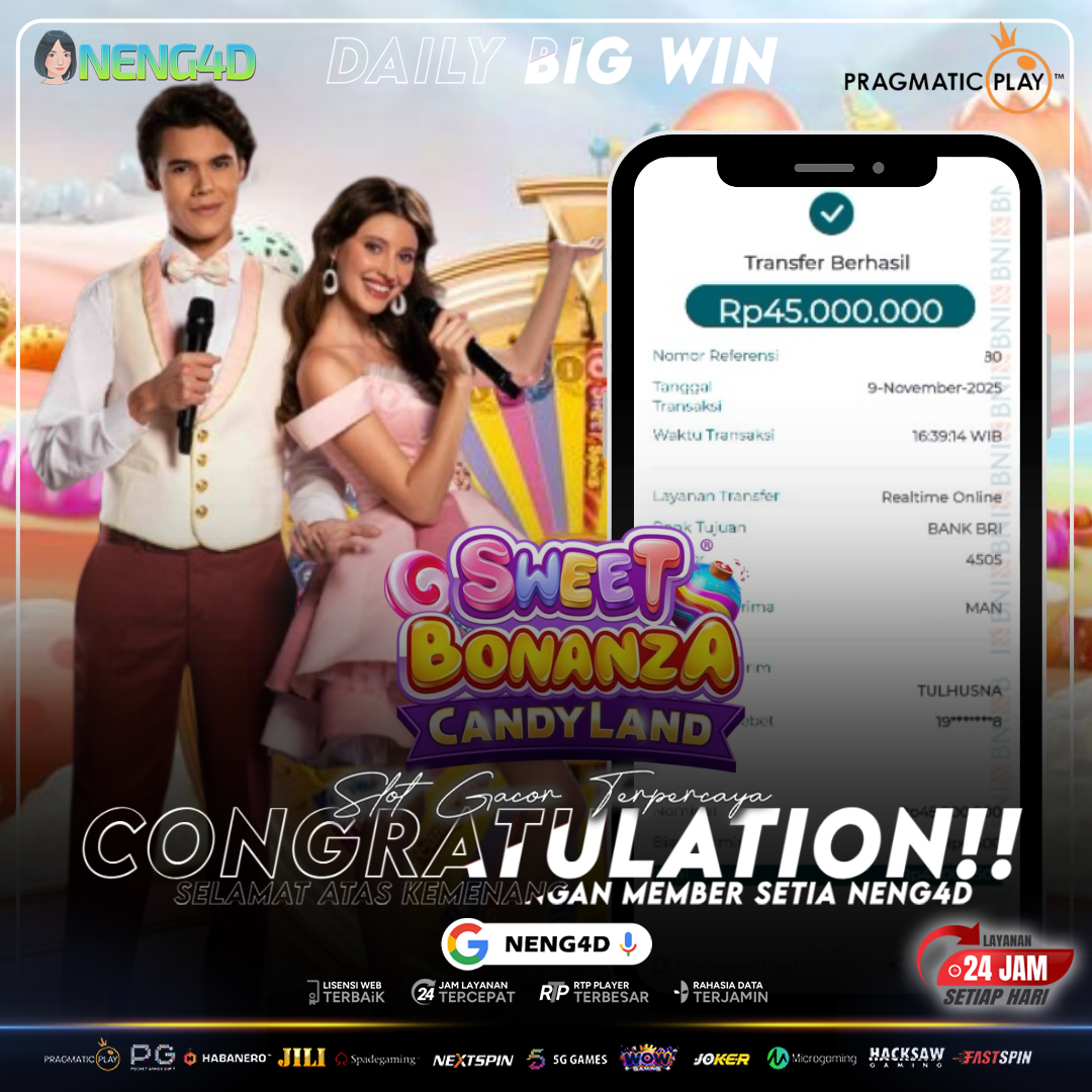 "Kemenangan Manis Member Setia NENG4D di Sweet Bonanza Candyland"