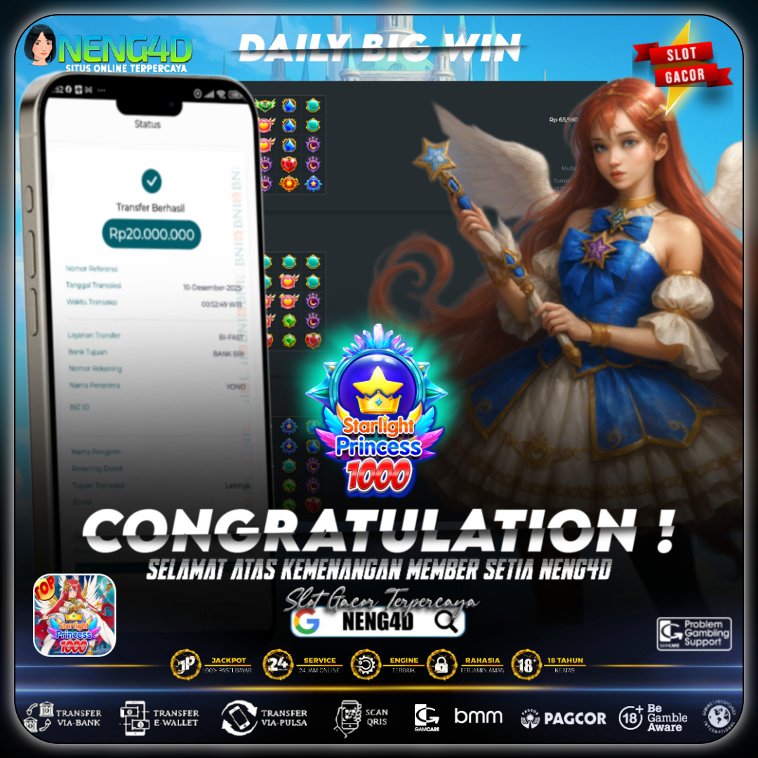 Kemenangan 20 Juta di Starlight Princess 1000