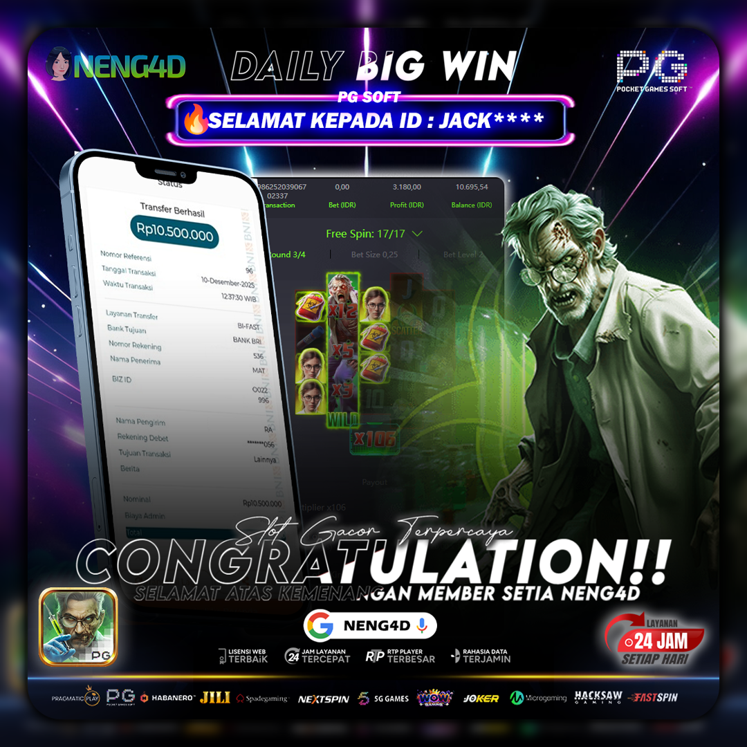 PG SOFT - JACKPOT SLOT Zombie Outbreak Rp.10.500.000,- LUNAS