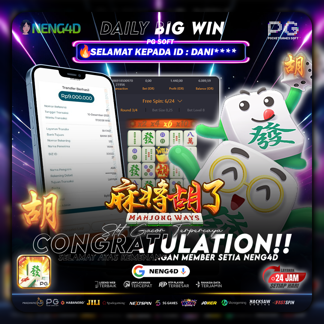 PG SOFT - JACKPOT SLOT MAHJONG WAYS  Rp.9.000.000,- LUNAS