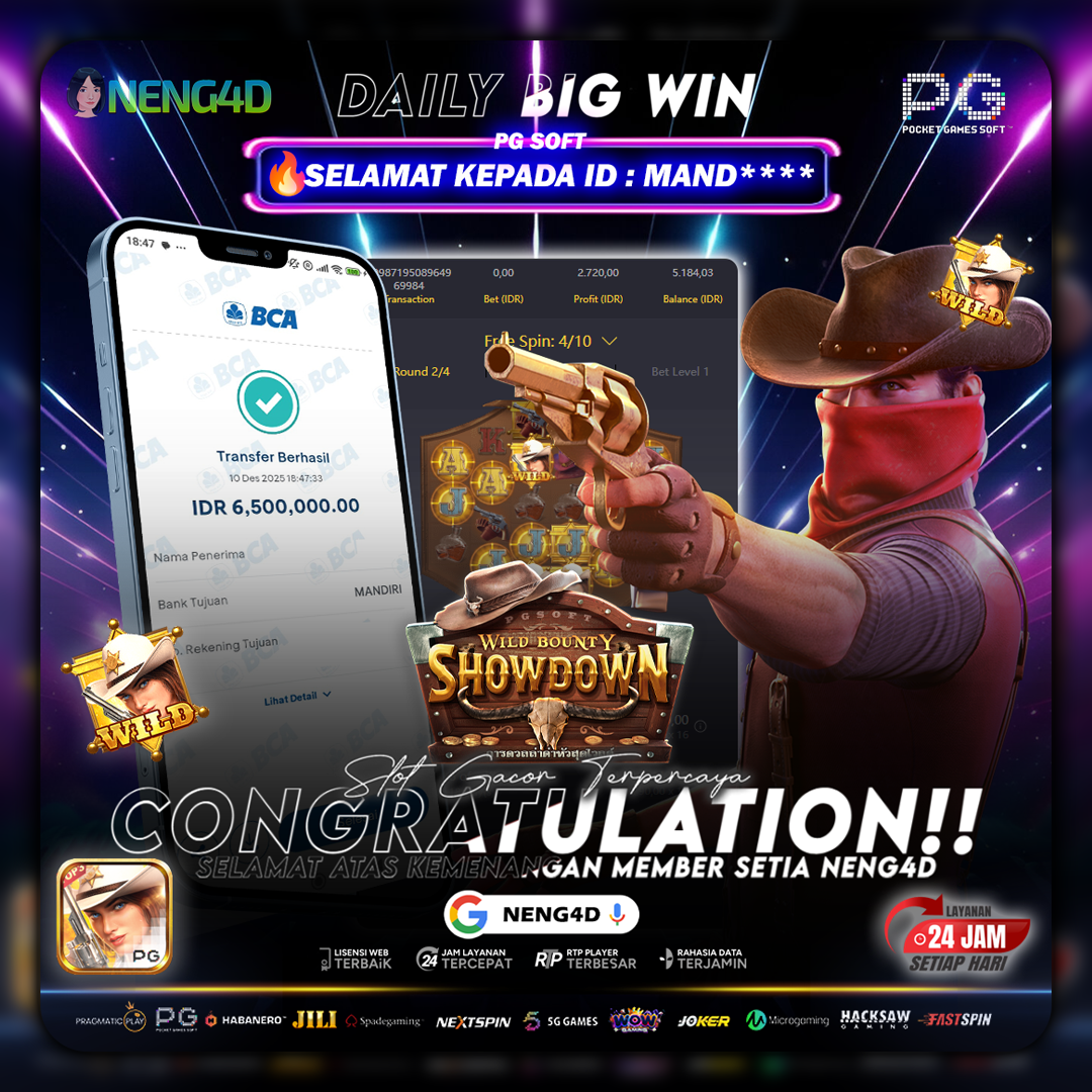 PG SOFT - JACKPOT SLOT WILD BOUNTY Showdown Rp.6.500.000,- LUNAS