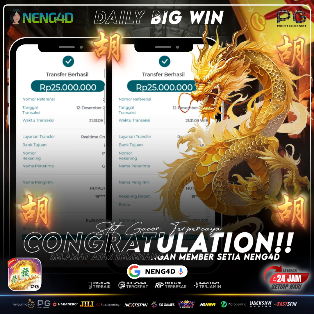 MEMBER NENG4D MENANG 50 JUTA DI MAHJONG WAYS 2 PG SOFT