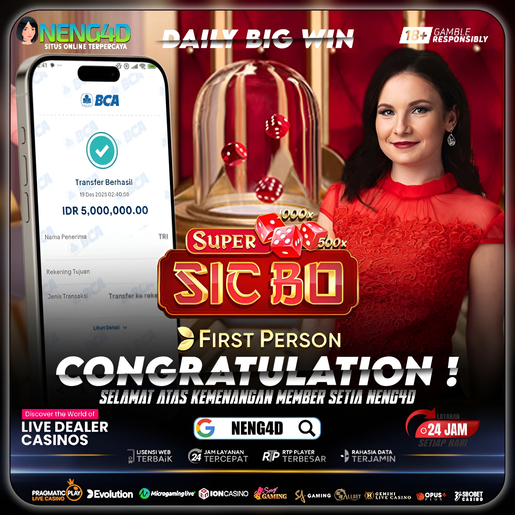KEMENANGAN SERU EVO SUPER SIC BO 5JT