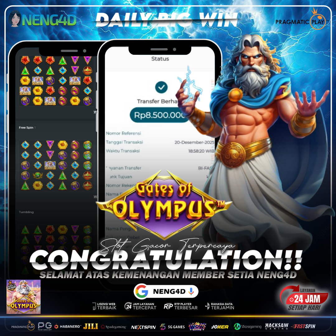 MENANG 8,5 JT MAIN DI GATES OF OLYMPUS PRAGMATIC PLAY