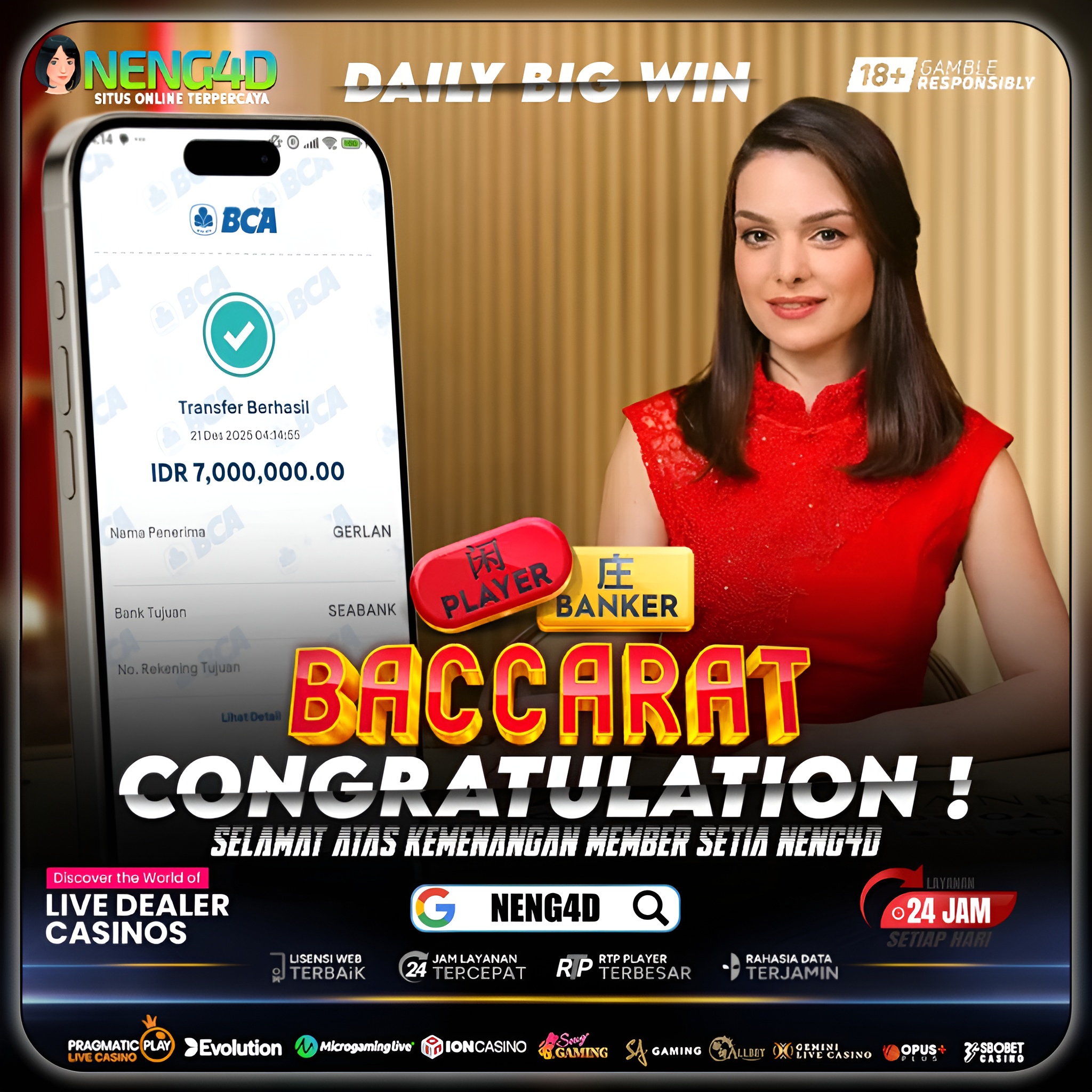KEMENANGAN ELEGAN PP BACCARAT 7JT