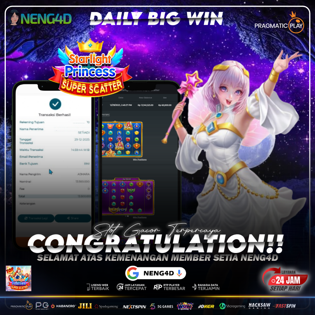 Kemenangan 13,5 Juta di Starlight Princess Super Scatter
