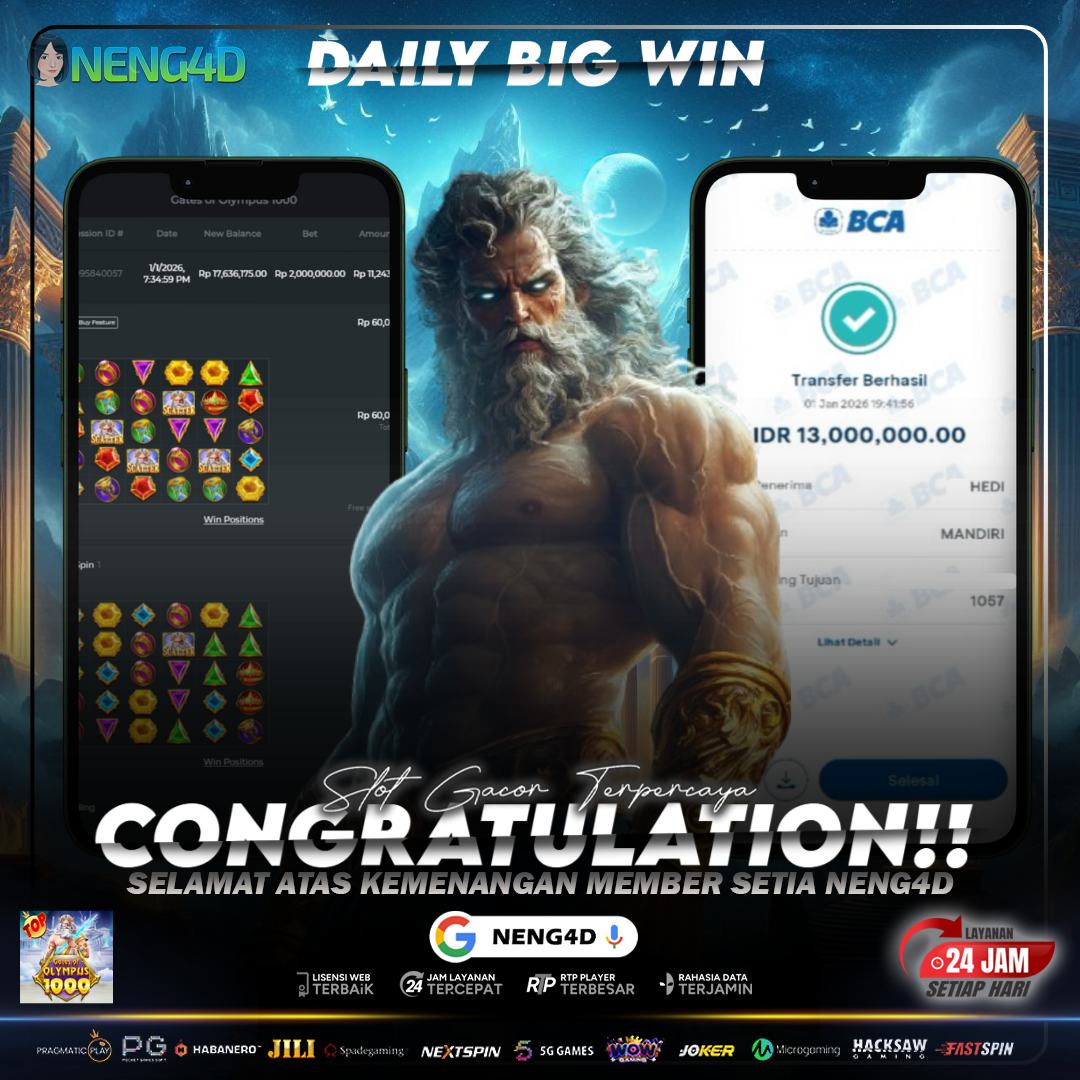 MEMBER NENG4D BORONG 13 JUTA DI GATES OF OLYMPUS 1000