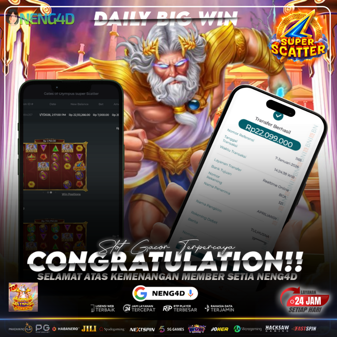 SUPER SCATTER TURUN BERUNTUN, MENANG 22 JUTA DI GATES OF OLYMPUS PRAGMATIC PLAY