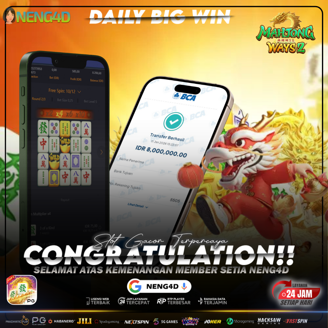 Kemenangan 8 juta di Permainan Mahjong Ways Provider PG Soft