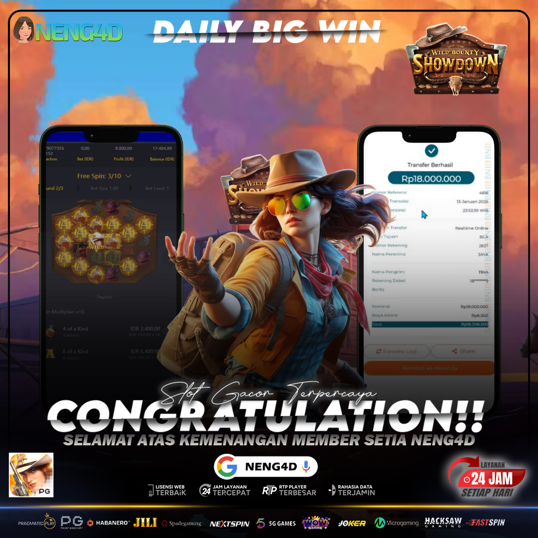 MENANG 18 JT MAIN DI WILD BOUNTY SHOWDOWN PG SOFT