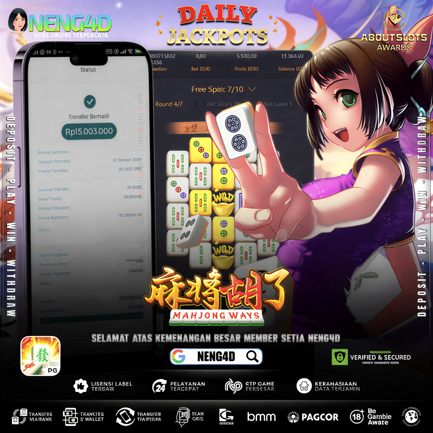 MENANG 15JT MAIN DI MAHJONG WAYS PG SOFT