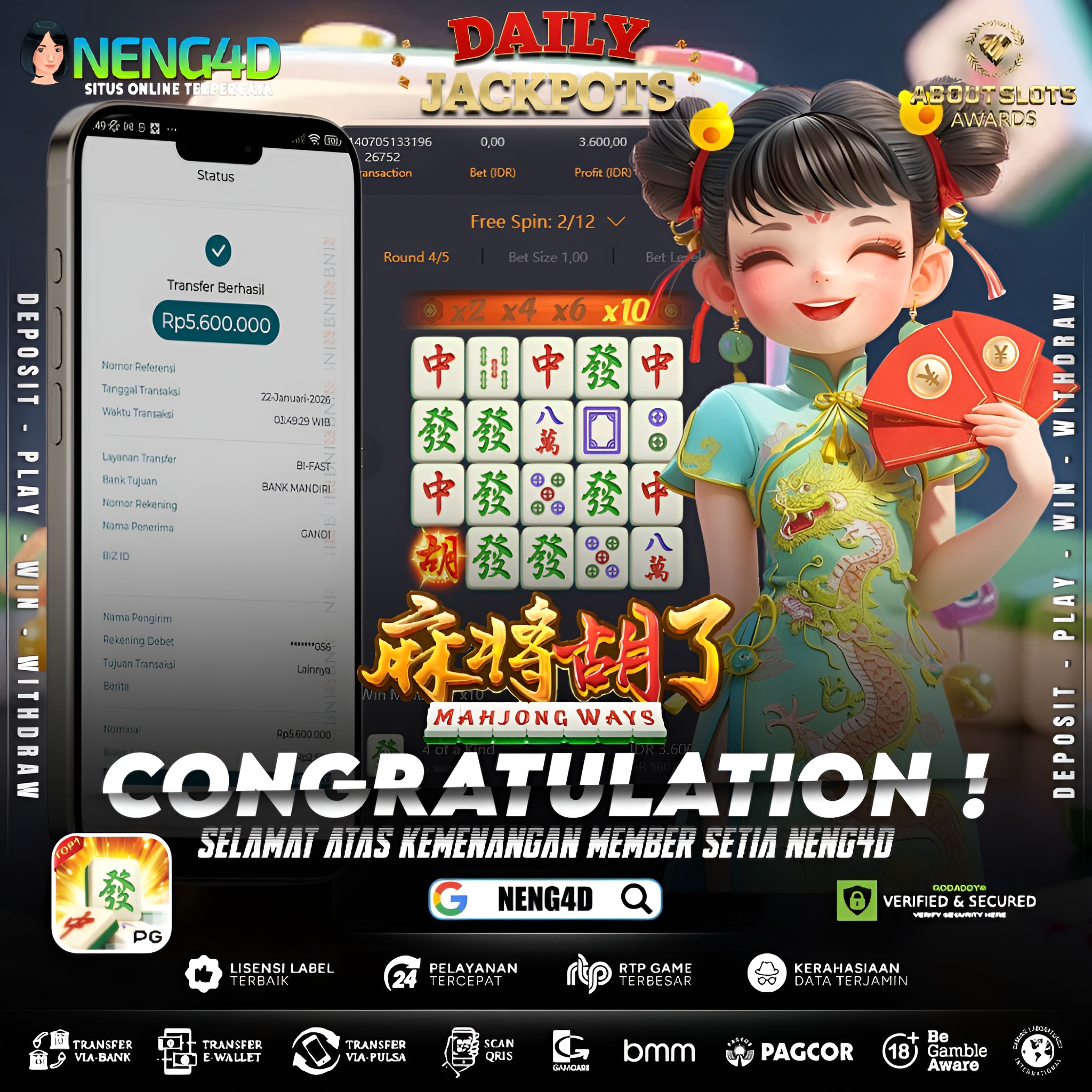 MENANG 5JT MAIN DI MAHJONG WAYS PG SOFT