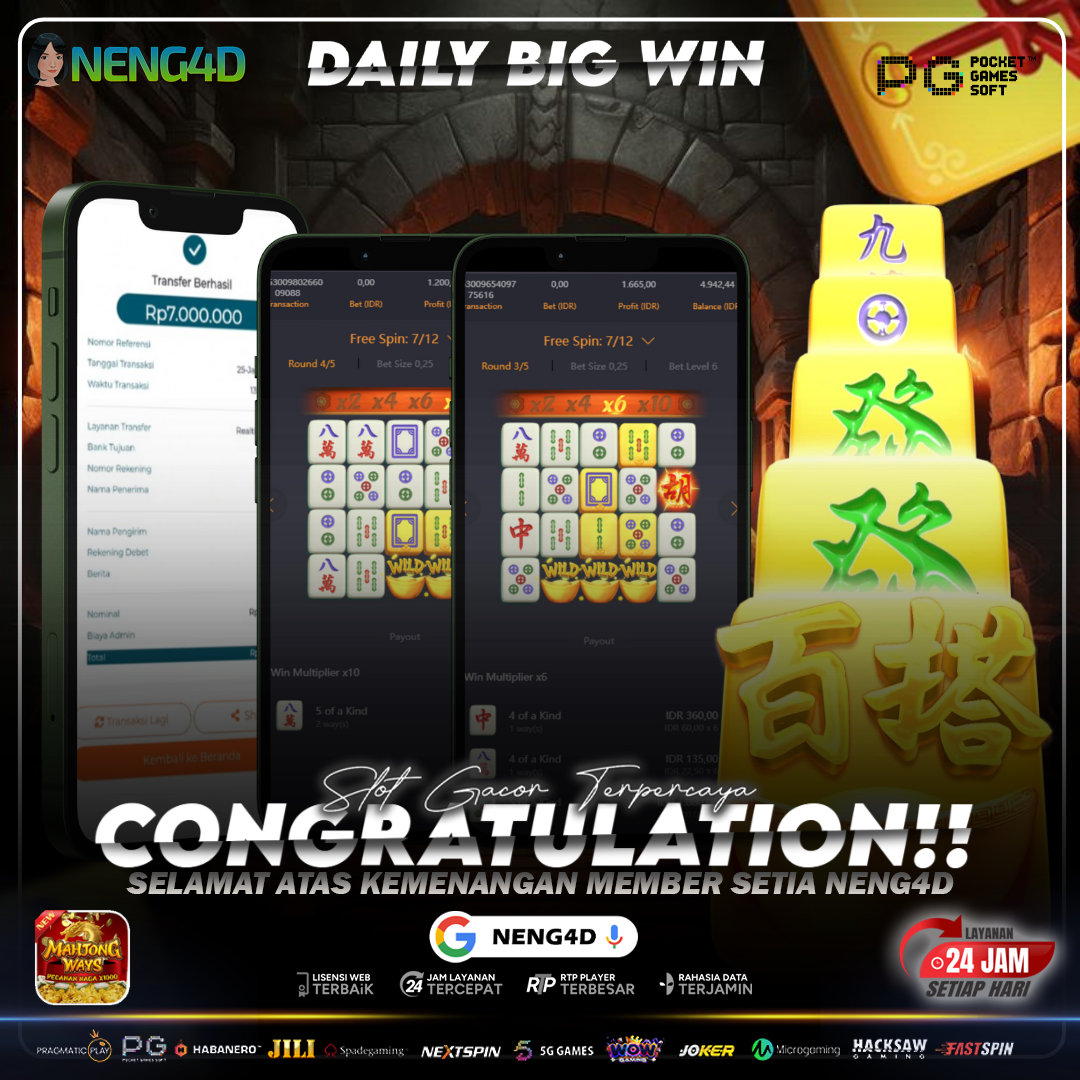 Menang 7 juta di Mahjong Ways Provider PG Soft