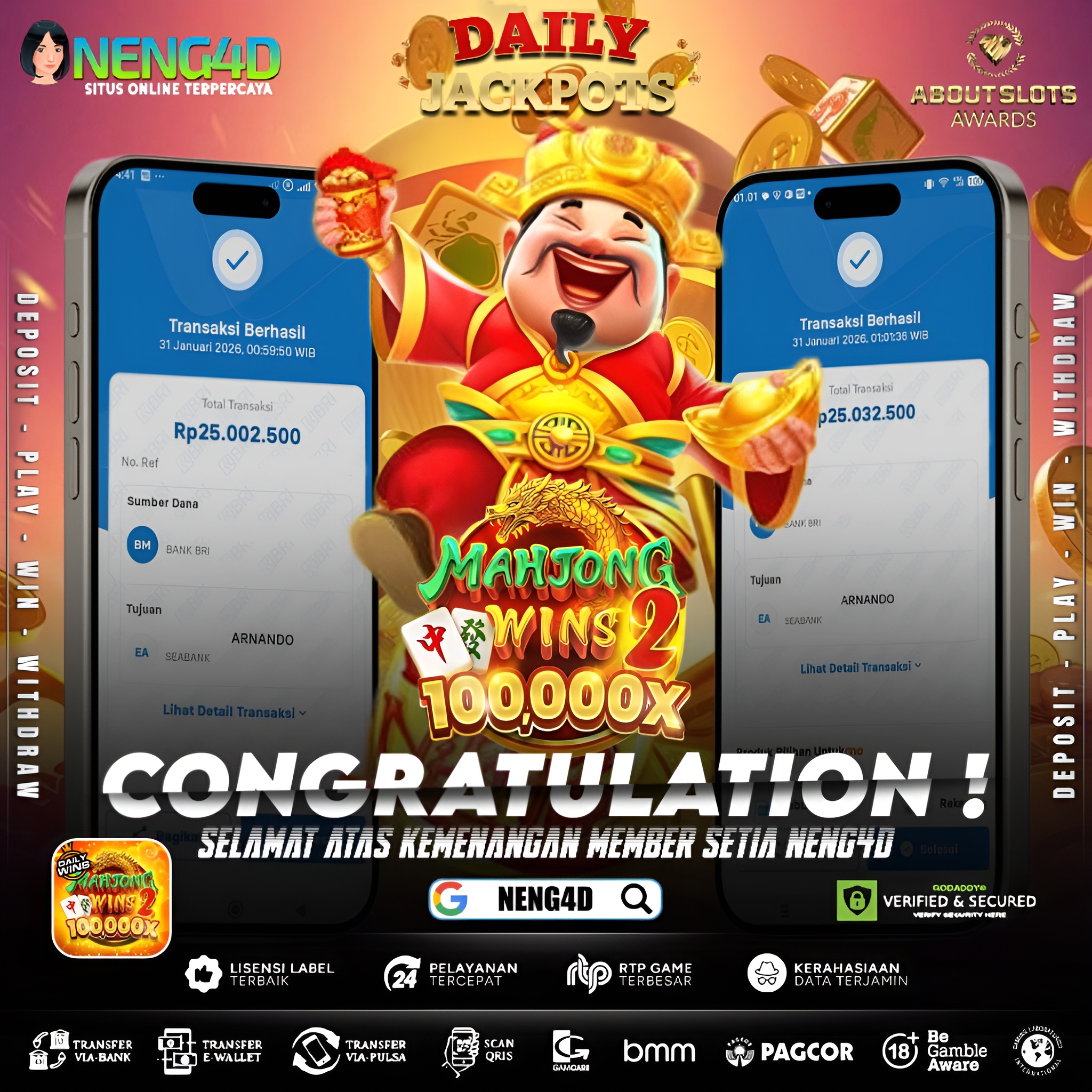 MENANG 50JT MAIN DI MAHJONG WINS 2 PRAGMATIC PLAY