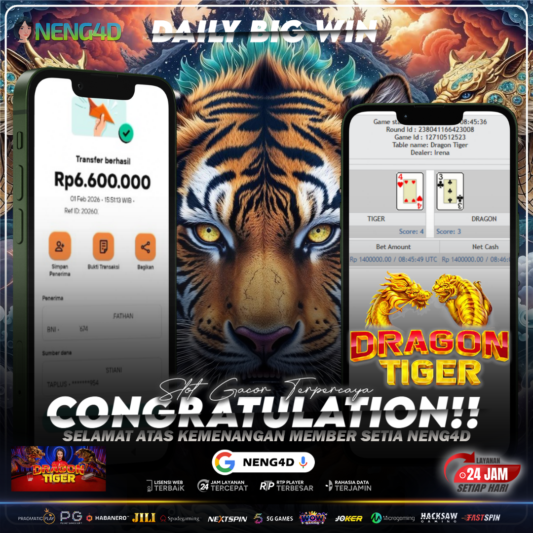 Kemenangan 6.6 Juta di Live Dragon Tiger Pragmatic Play