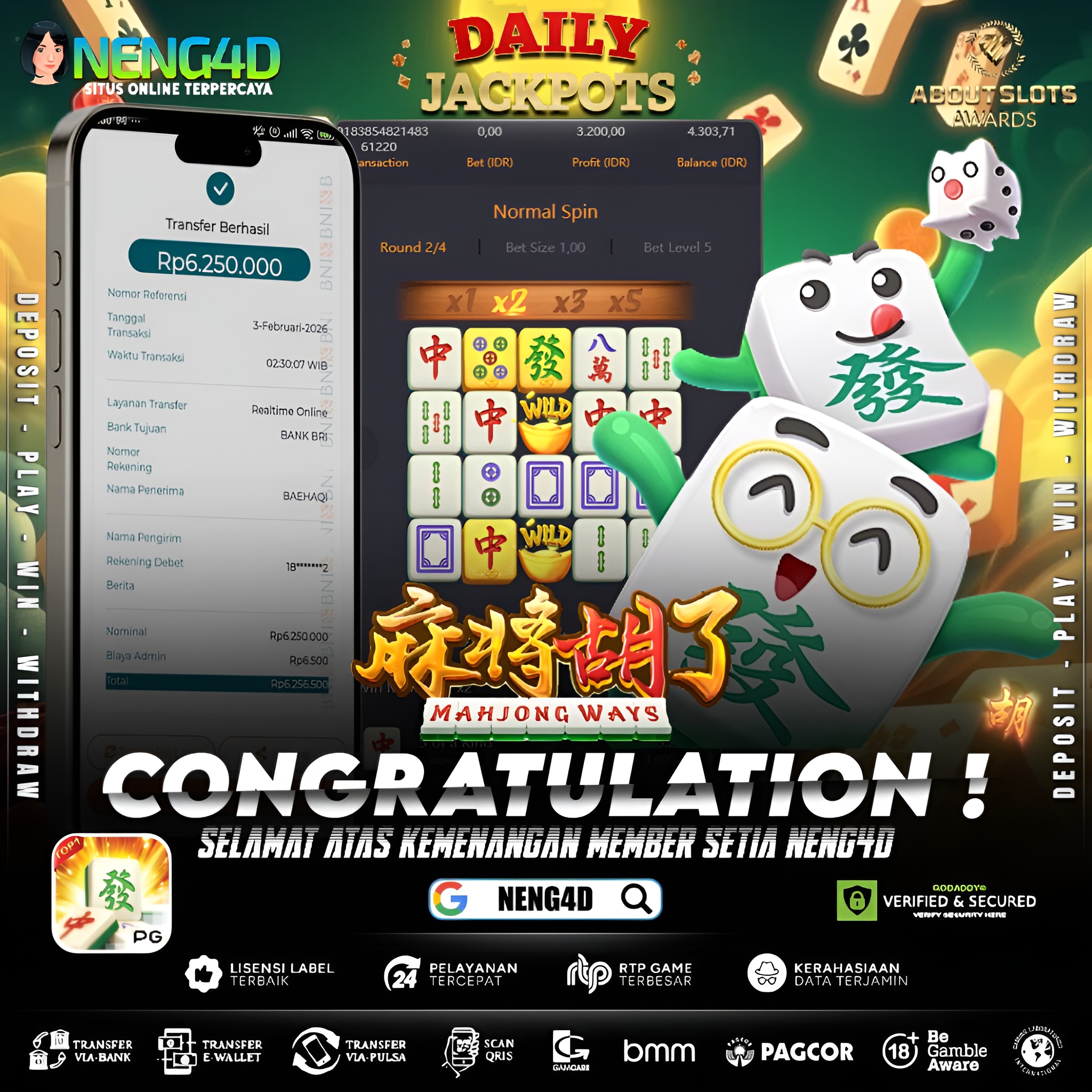 MENANG 6JT MAIN DI MAHJONG WAYS PG SOFT