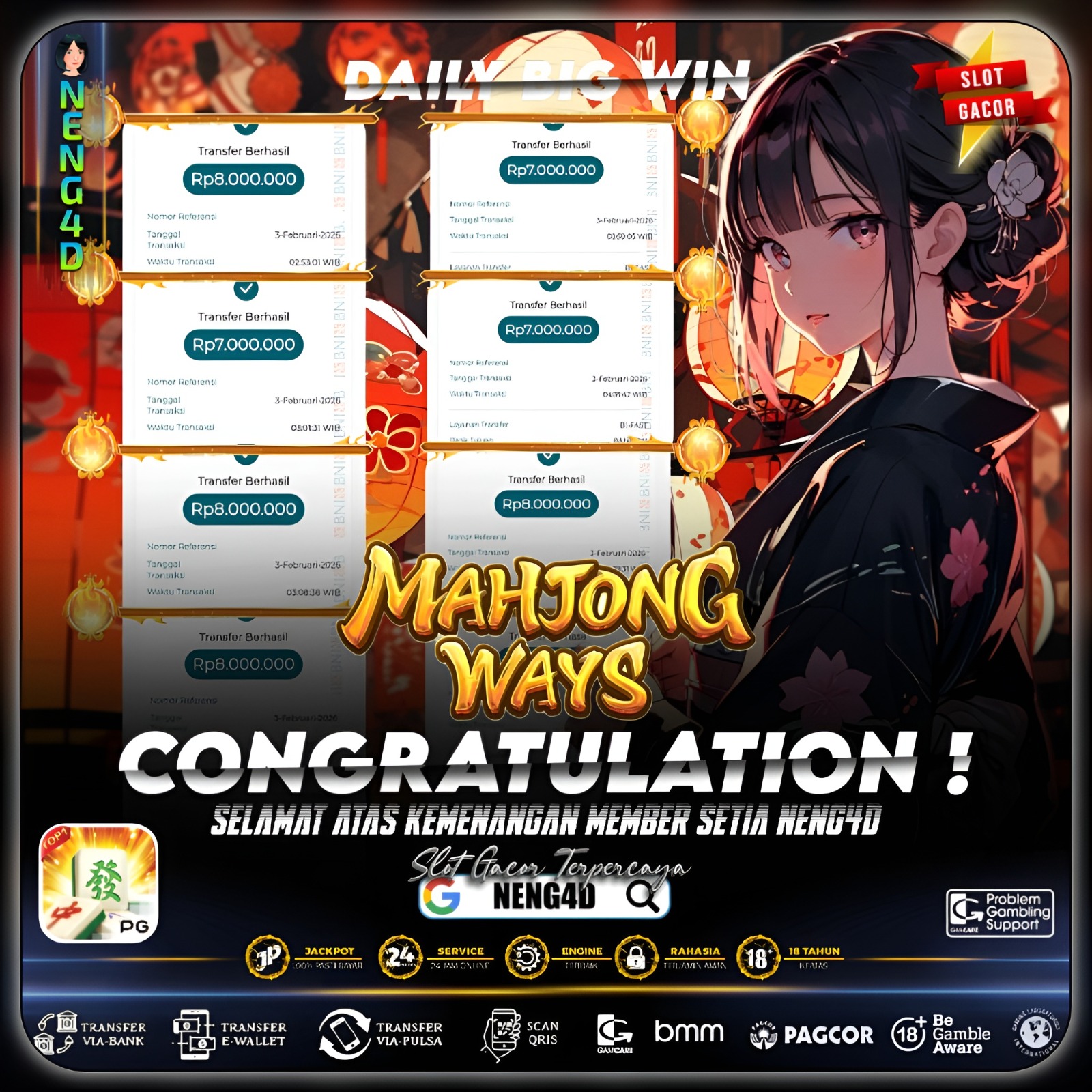 MENANG 60 JT MAIN DI MAHJONG WAYS PG SOFT