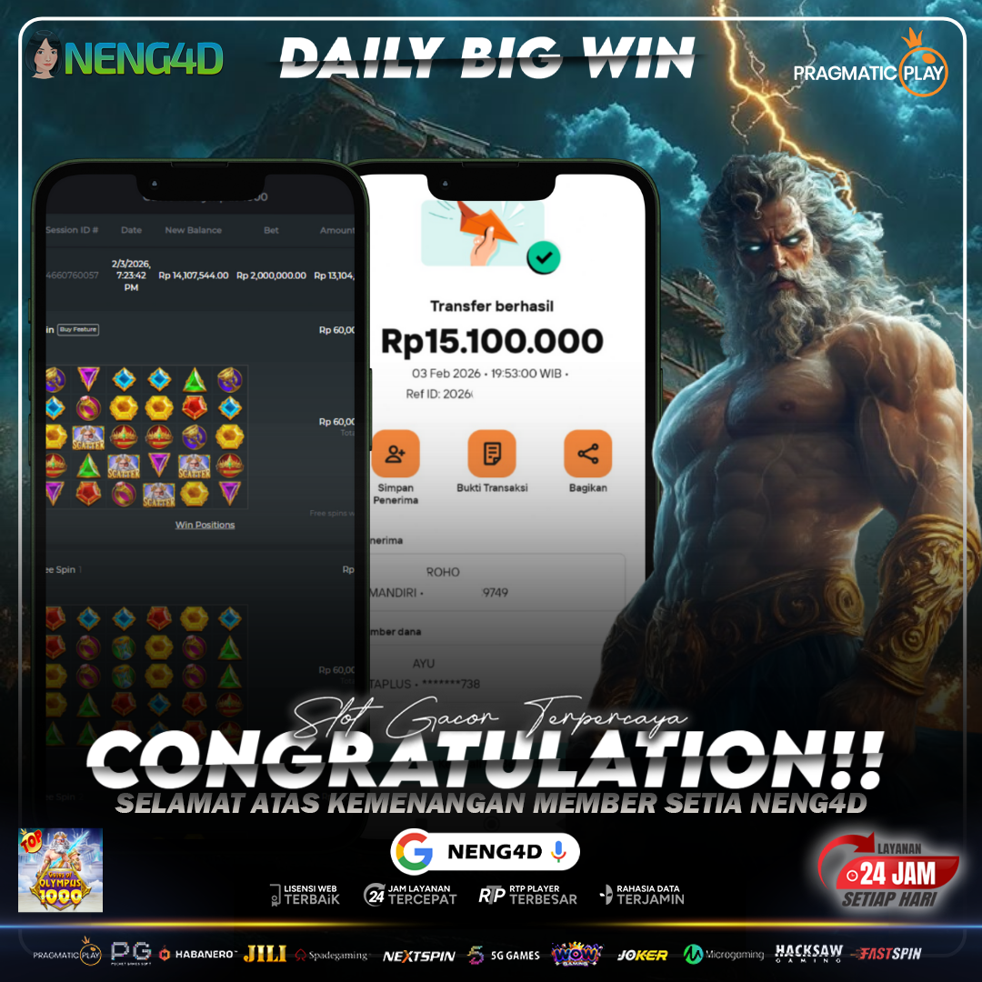 MENANG 15 JT MAIN DI GATES OF OLYMPUS 1000 PRAGMATIC PLAY