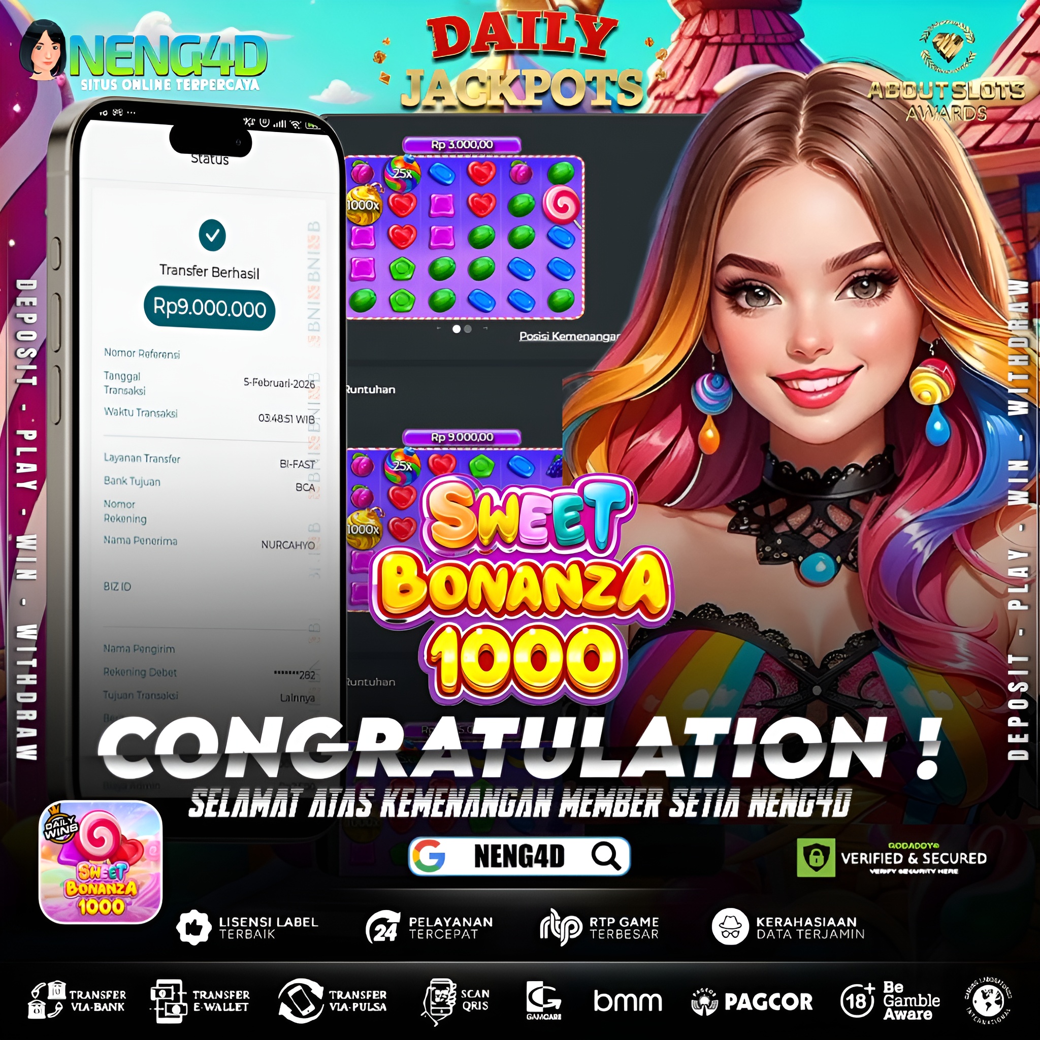 MENANG 9JT MAIN DI SWEET BONANZA 1000 PRAGMATIC PLAY