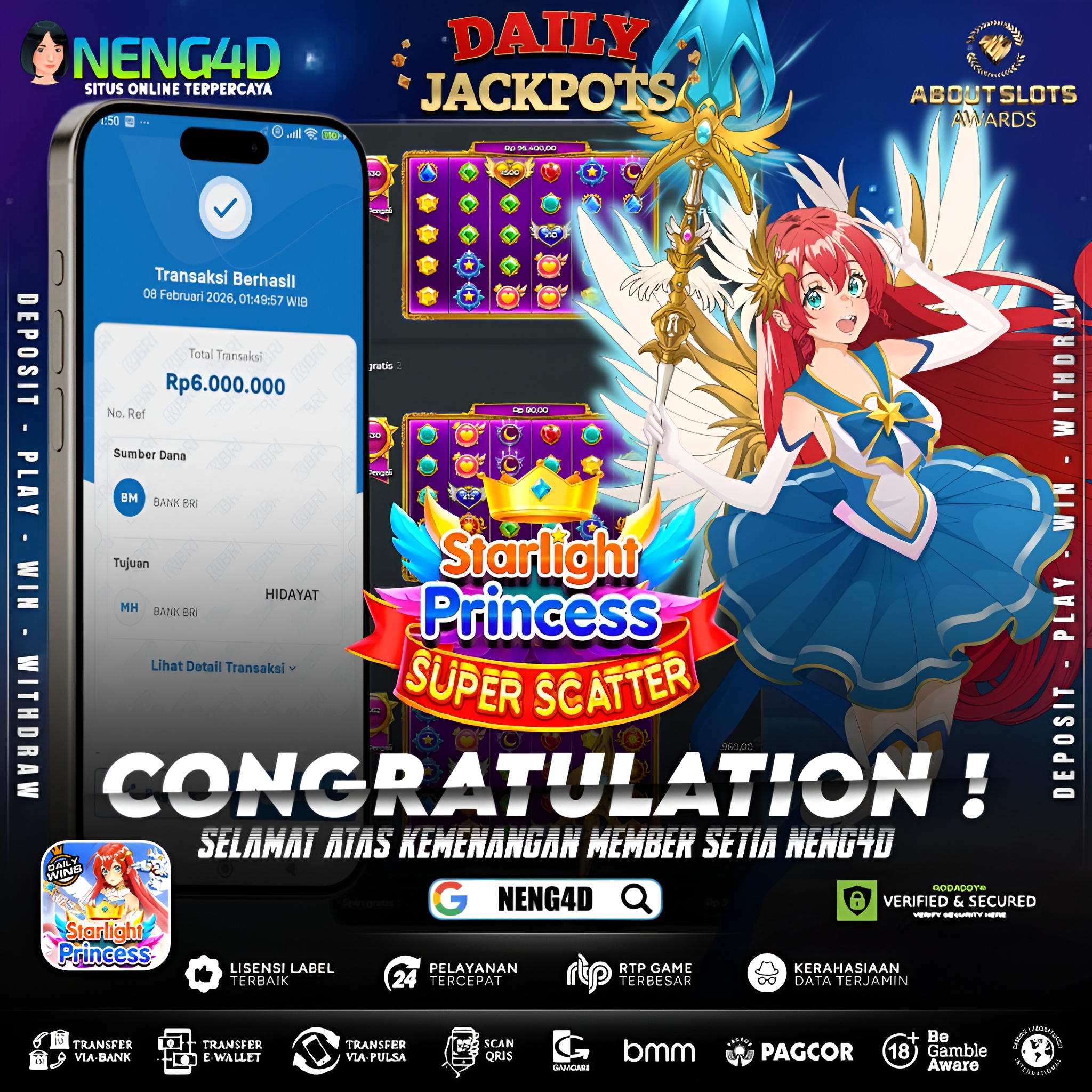 MENANG 6JT MAIN DI STARLIGHT PRINCESS SUPER SCATTER PRAGMATIC PLAY