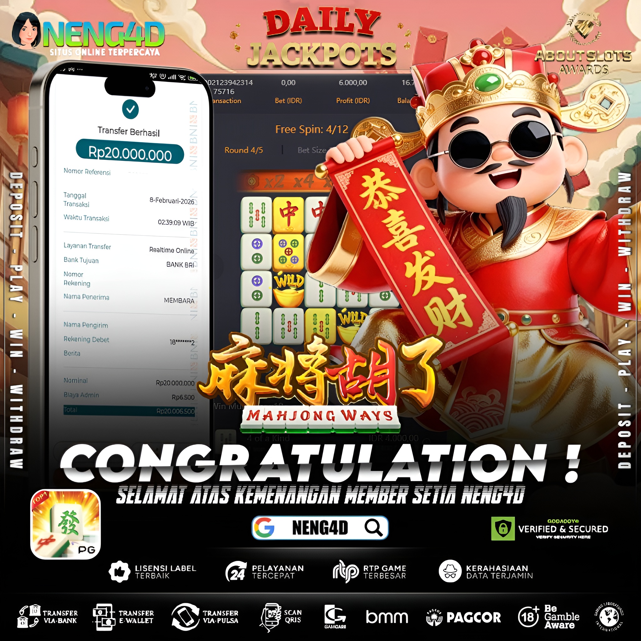 MENANG 20JT MAIN DI MAHJONG WAYS PG SOFT