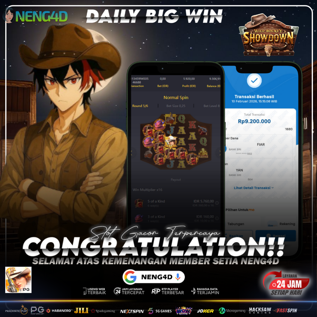 Jackpot 9 juta bermain di Wild Bounty Showdown Provider PG Soft