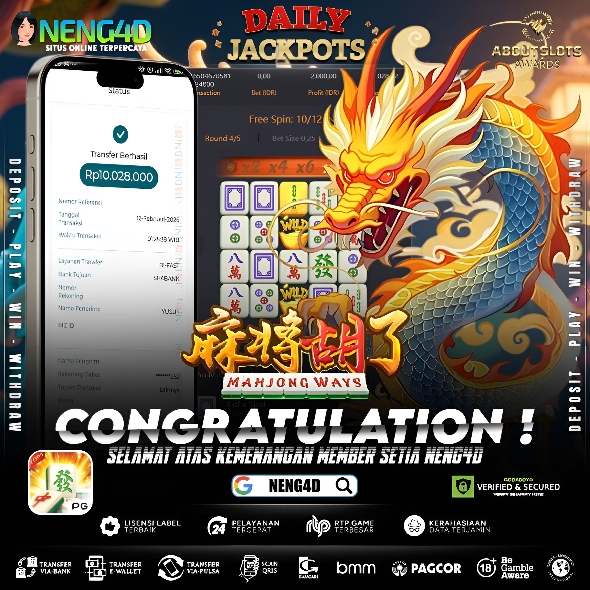 MENANG 10JT MAIN DI MAHJONG WAYS PG SOFT