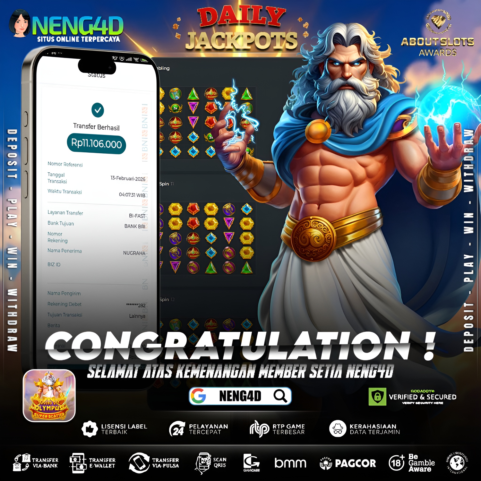 MENANG 11JT MAIN DI GATES OF OLYMPUS 1000 PRAGMATIC PLAY