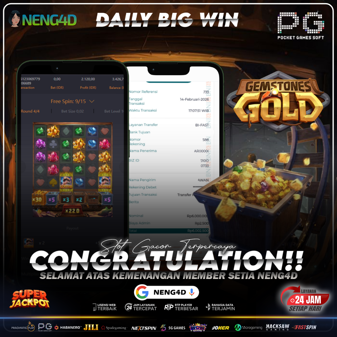 Hujan Cuan! Gemstone Gold Pecah 6 Juta di NENG4D