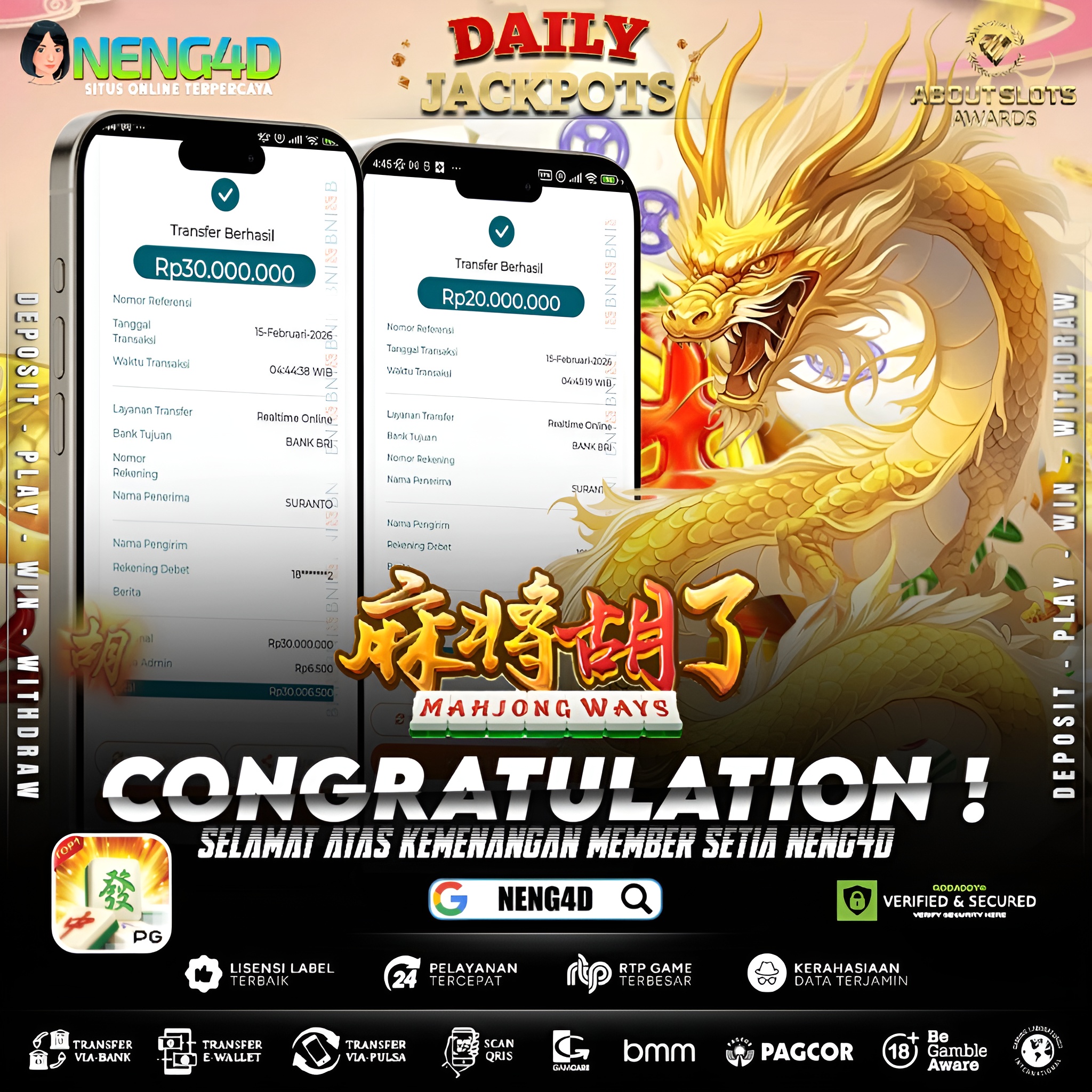 MENANG 50JT MAIN DI MAHJONG WAYS PG SOFT