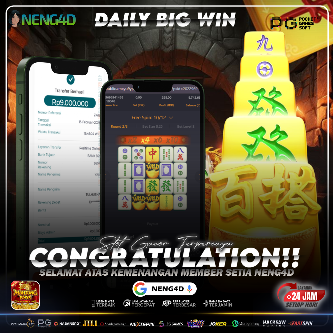 Rezeki Beruntun! Mahjong Ways Pecah 9 Juta di NENG4D