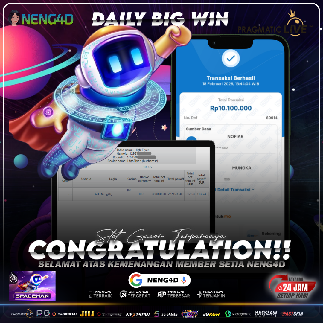 Spaceman Terbang Tinggi! 10 Juta Diamankan di NENG4D