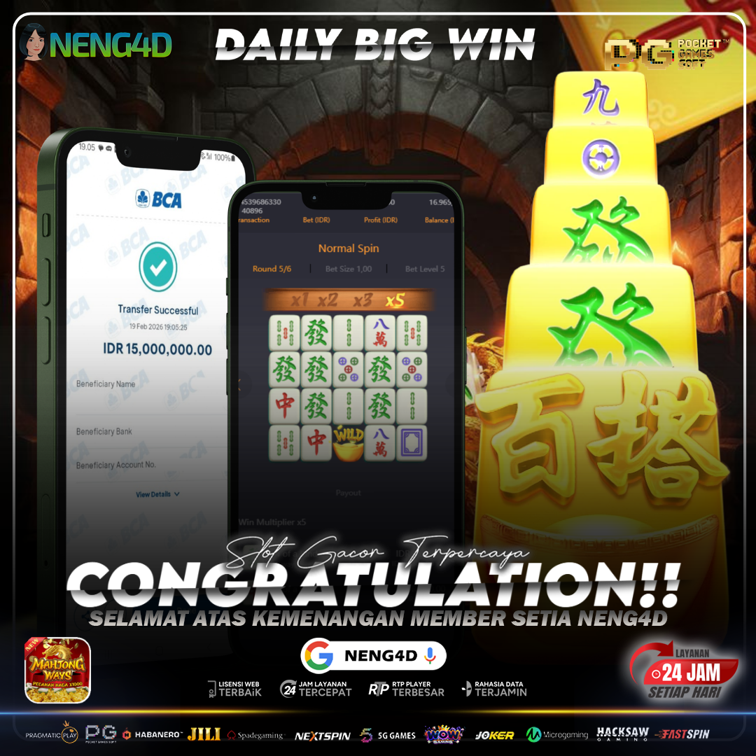 Kombinasi Hijau! Mahjong Ways Tembus 15 Juta di NENG4D