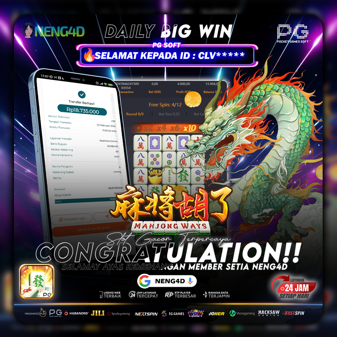 Momen Emas Mahjong Ways, 18 Juta Cair di NENG4D