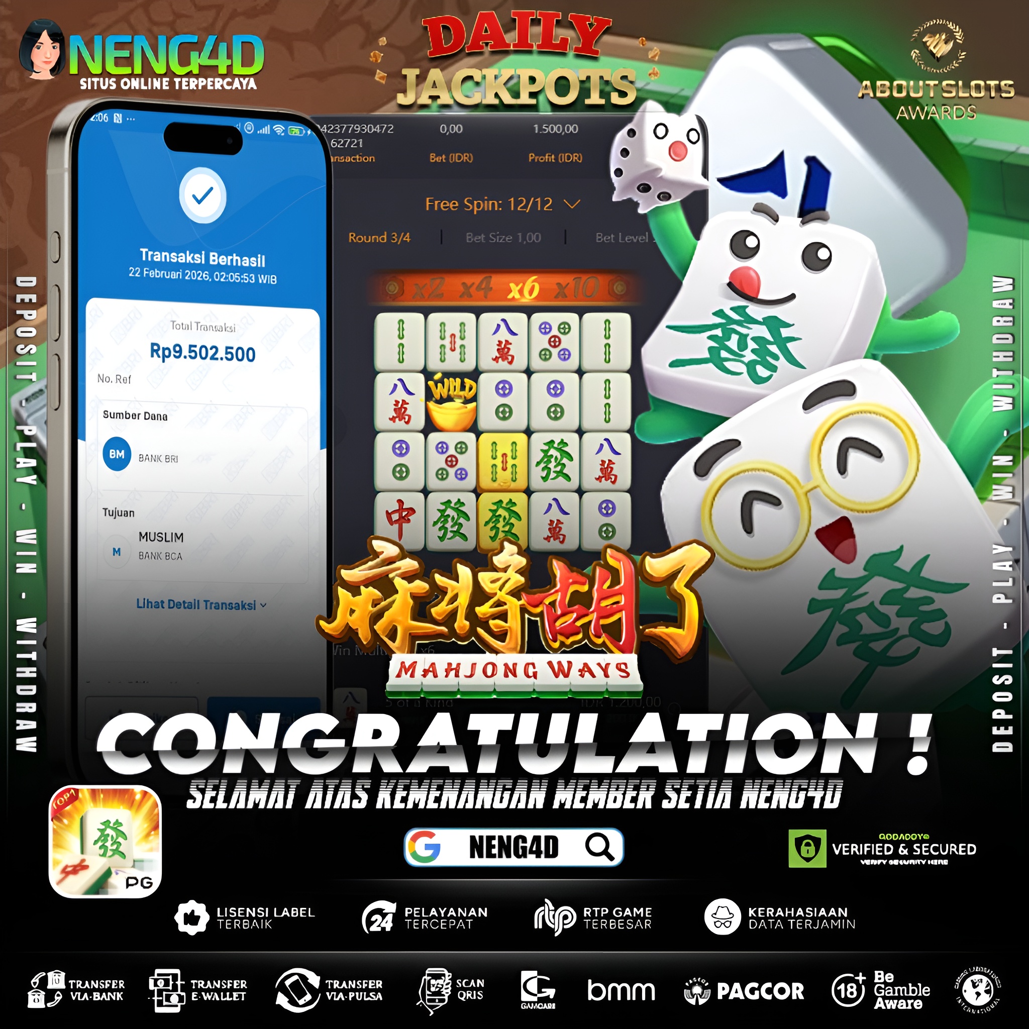 MENANG 9JT MAIN DI MAHJONG WAYS PG SOFT