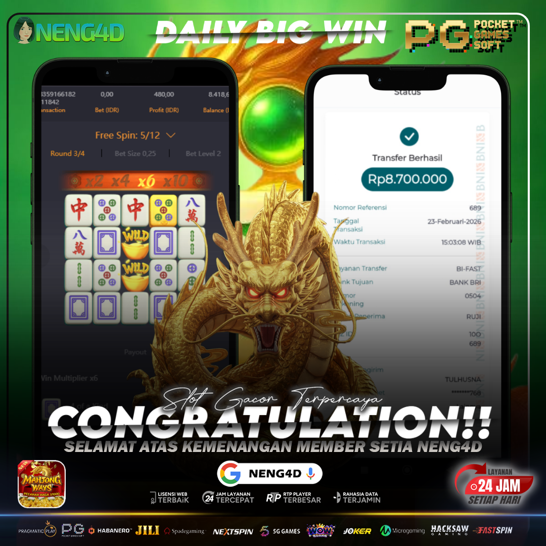 Kombinasi Biru! Mahjong Ways Tembus 8,7 Juta di NENG4D