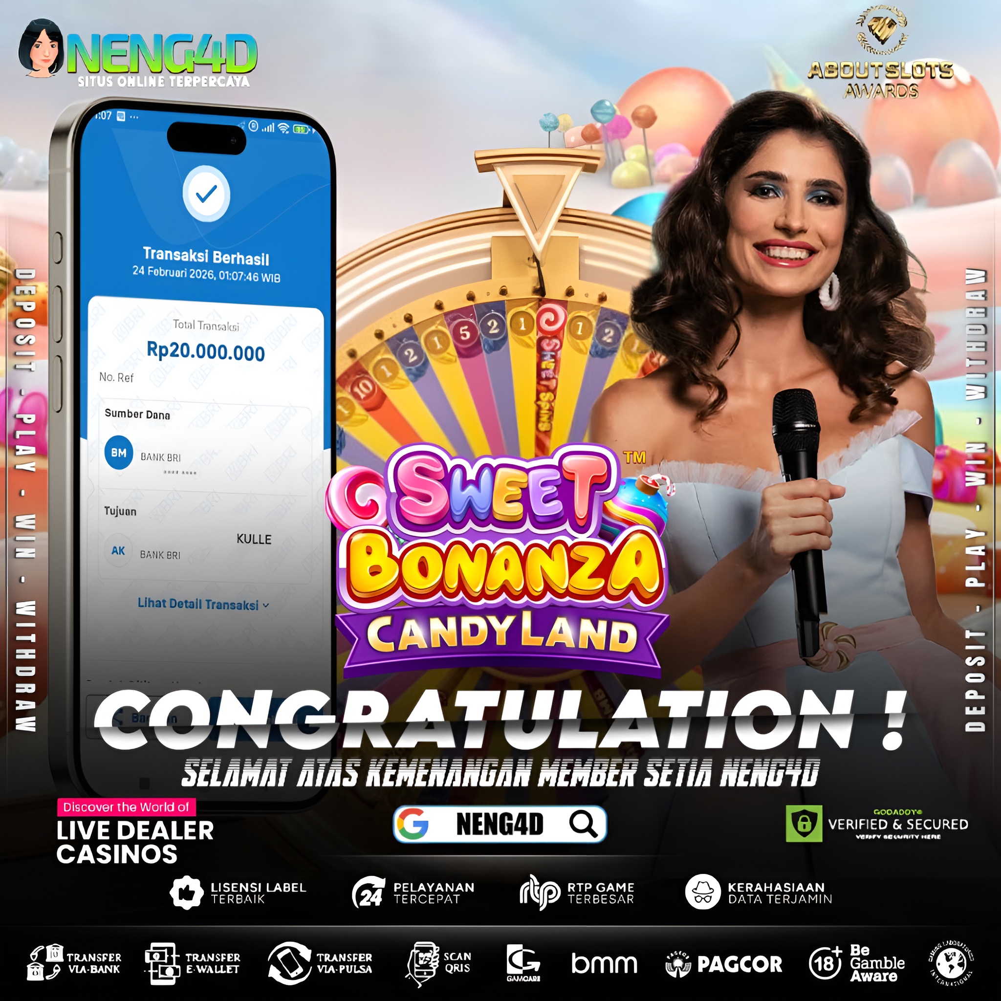 MENANG 20JT MAIN DI LIVE GAMES SWEET BONANZA CANDYLAND PRAGMATIC PLAY