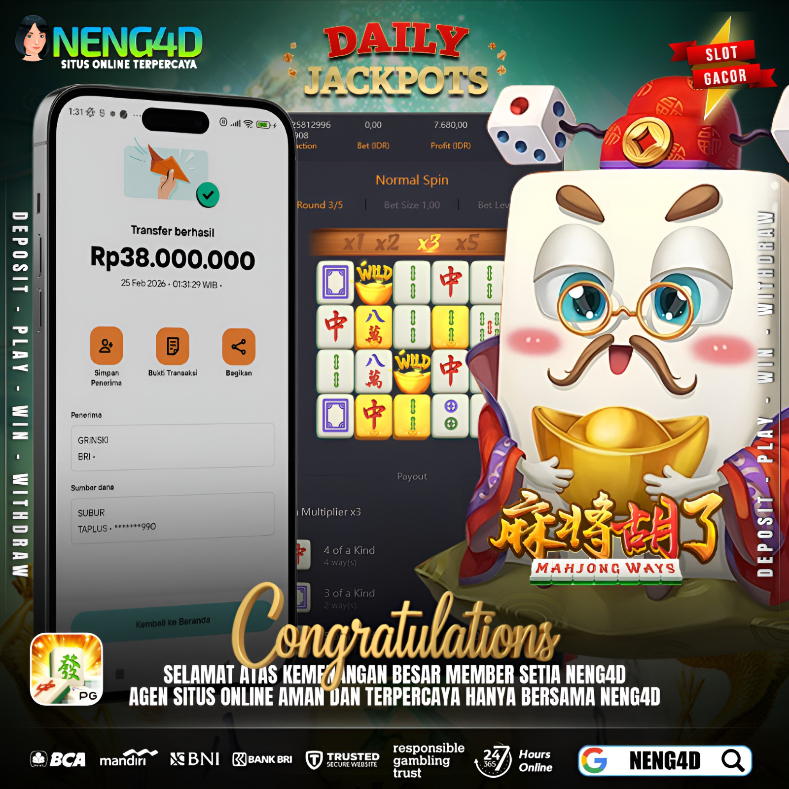 KEMENANGAN BESAR DI MAHJONG WAYS NENG4D