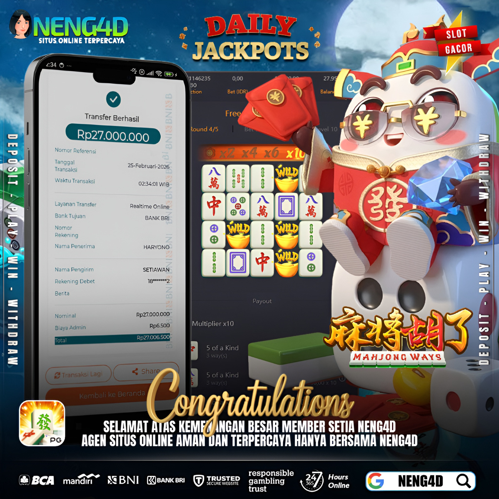 CUAN BESAR DI MAHJONG WAYS NENG4D