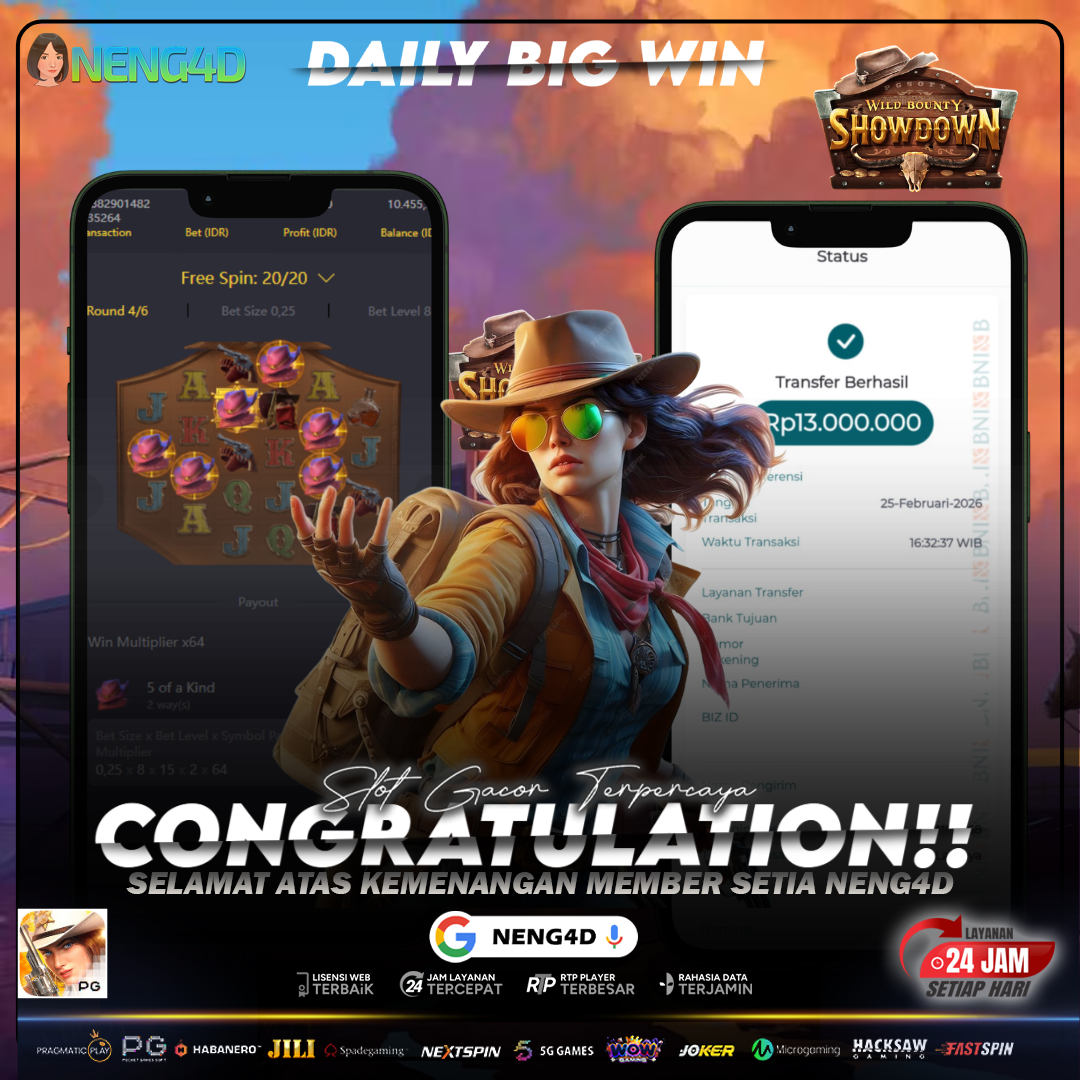 Cuan 13 Juta Tercipta di Wild Bounty Showdown Bersama PG Soft