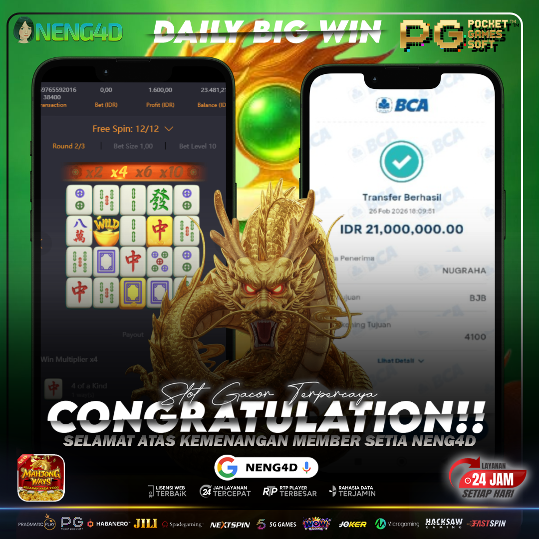 Banjir Kemenangan! Mahjong Ways Tembus 21 Juta di NENG4D